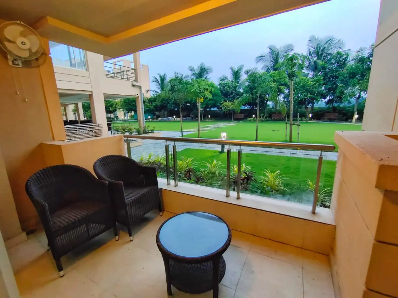 Attached balcony